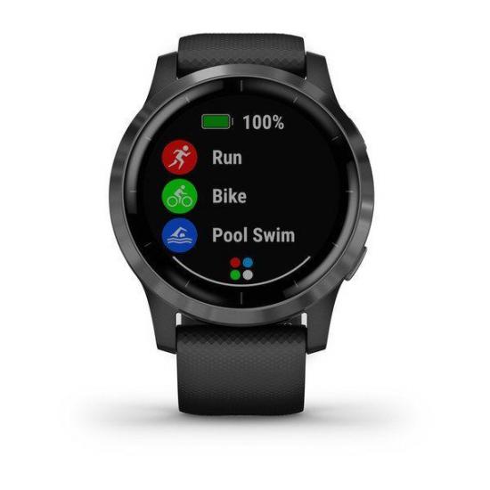 Часы Garmin Vivoactive 4 черные с серым безелем (010-02174-13) Часы Garmin Vivoactive 4 черные с серым безелем (010-02174-13)