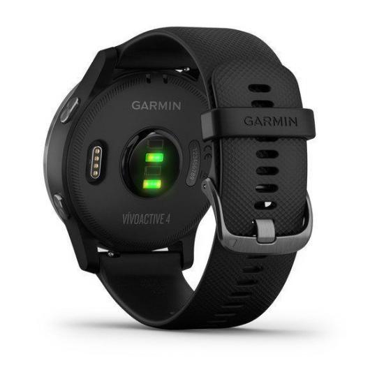 Часы Garmin Vivoactive 4 черные с серым безелем (010-02174-13) Часы Garmin Vivoactive 4 черные с серым безелем (010-02174-13)