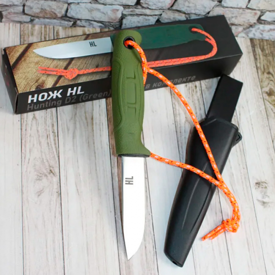 Нож HL Hunting D2 Green, клинок 10см (VT322) Нож HL Hunting D2 Green, клинок 10см (VT322)